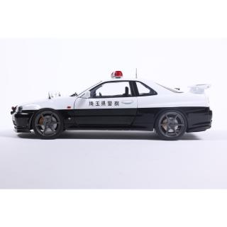 NISSAN SKYLINE GT-R (BNR34) JAPANESE POLICE WHITE 1999 S1804317 Solido 1:18 Metallmodell